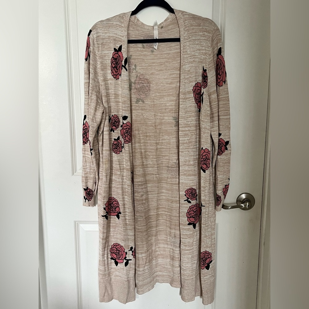 Long Floral NY Collection Cardigan